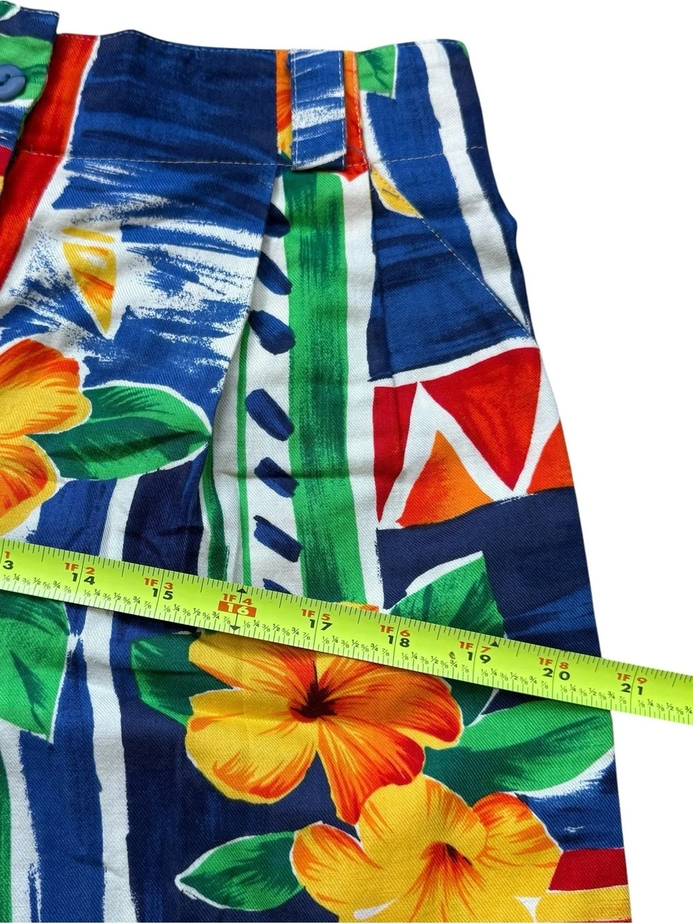 VTG Tropical Floral Two Piece Set Hawaiian Shirt Shorts Matching Resort Set Sz 8